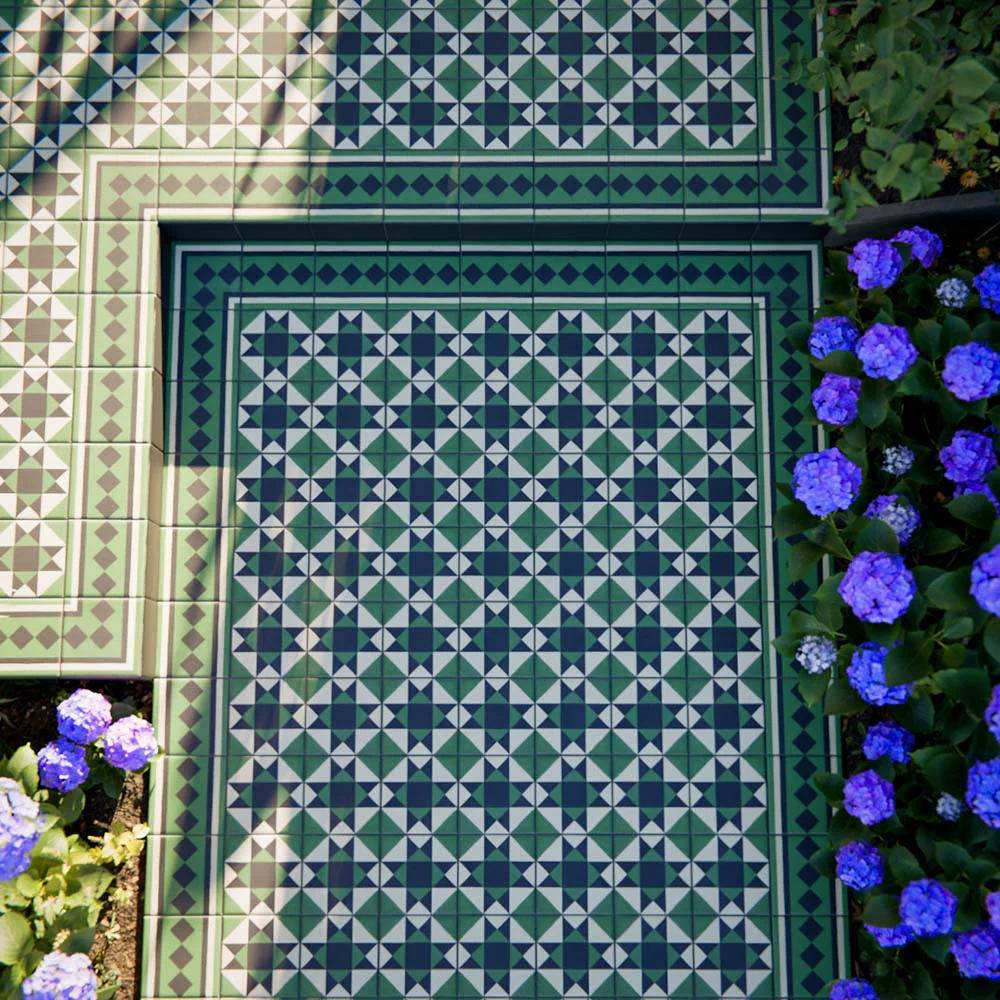 Greenbrook Manor Anti Slip Encaustic Victorian Style 20cm x 20cm - Image 7